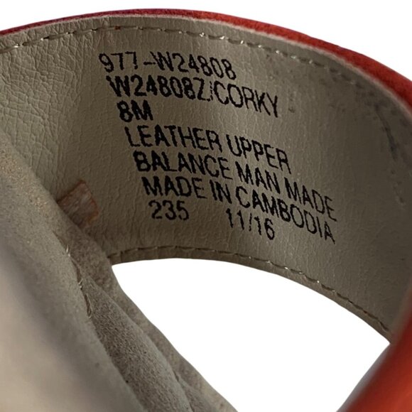 NIB $54 White Mountain Corkys Chili Red Suede Wedge Sandals Womens SZ 8M - Picture 6 of 7